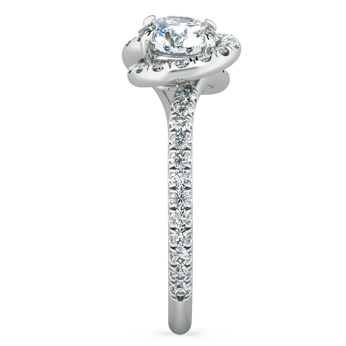Abbraccio Infinity Single Shank Diamond Engagement Ring — image 4 of 9