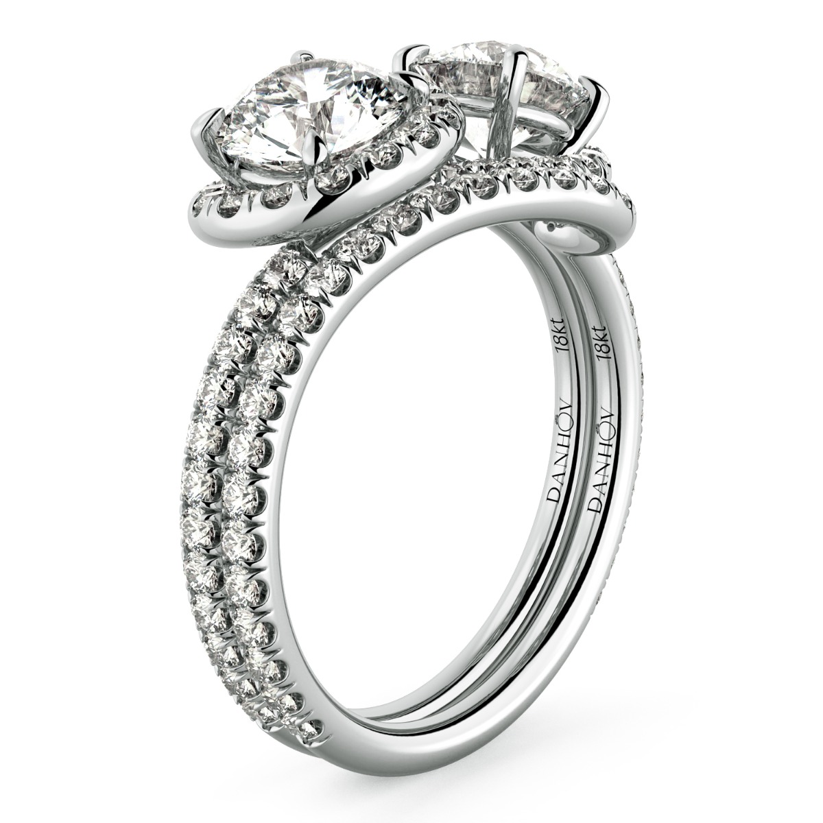 Abbraccio Infinity Single Shank Diamond Engagement Ring — image 6 of 9