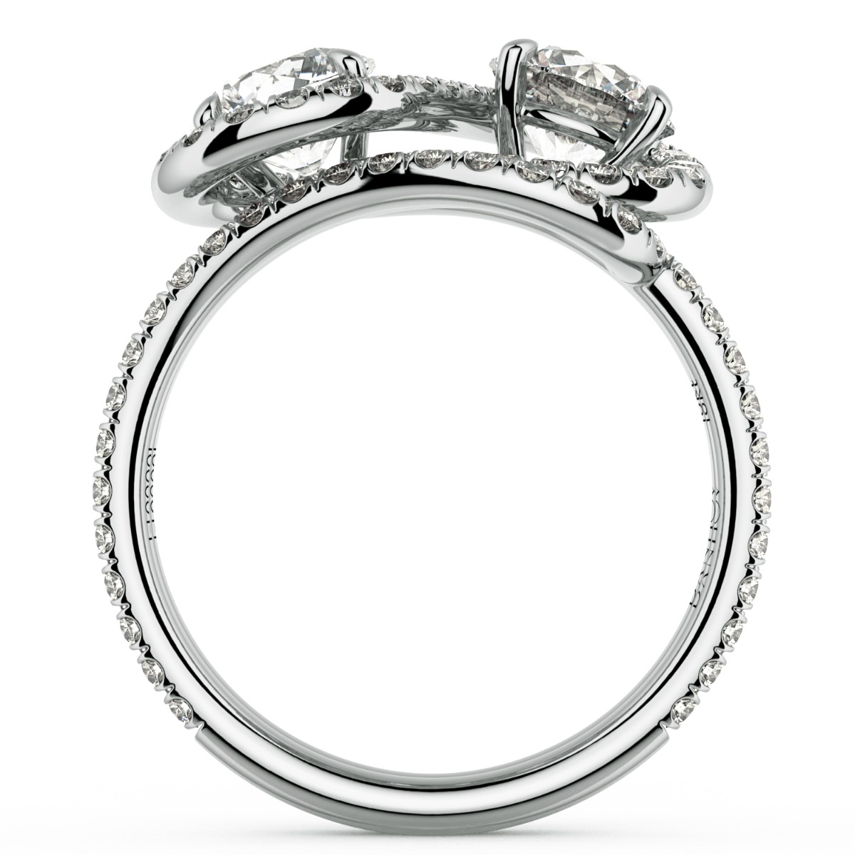 Abbraccio Infinity Single Shank Diamond Engagement Ring — image 7 of 9
