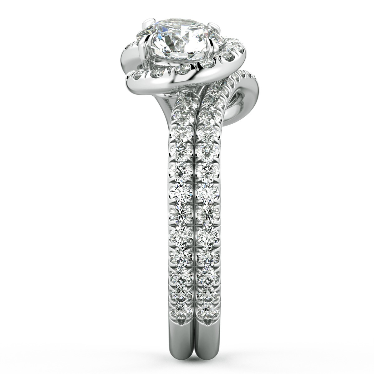 Abbraccio Infinity Single Shank Diamond Engagement Ring — image 8 of 9