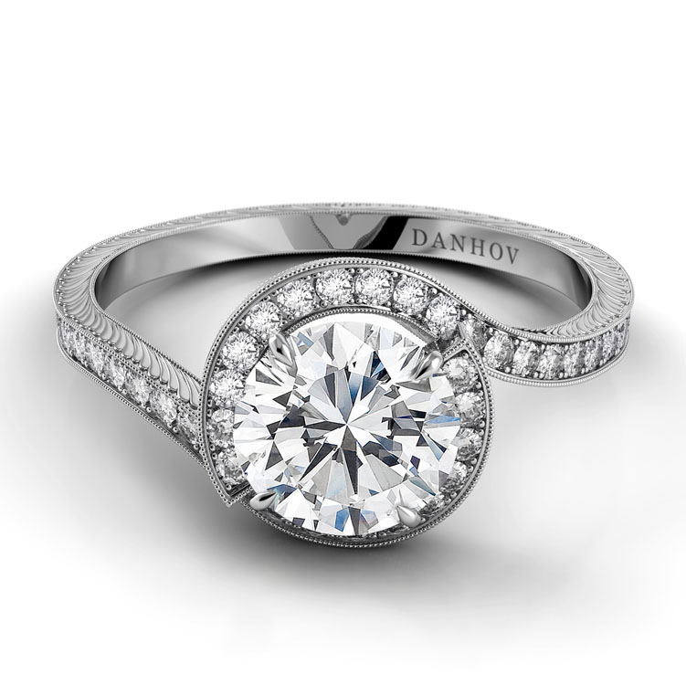 Abbraccio Swirl Engagement Ring — image 1 of 4