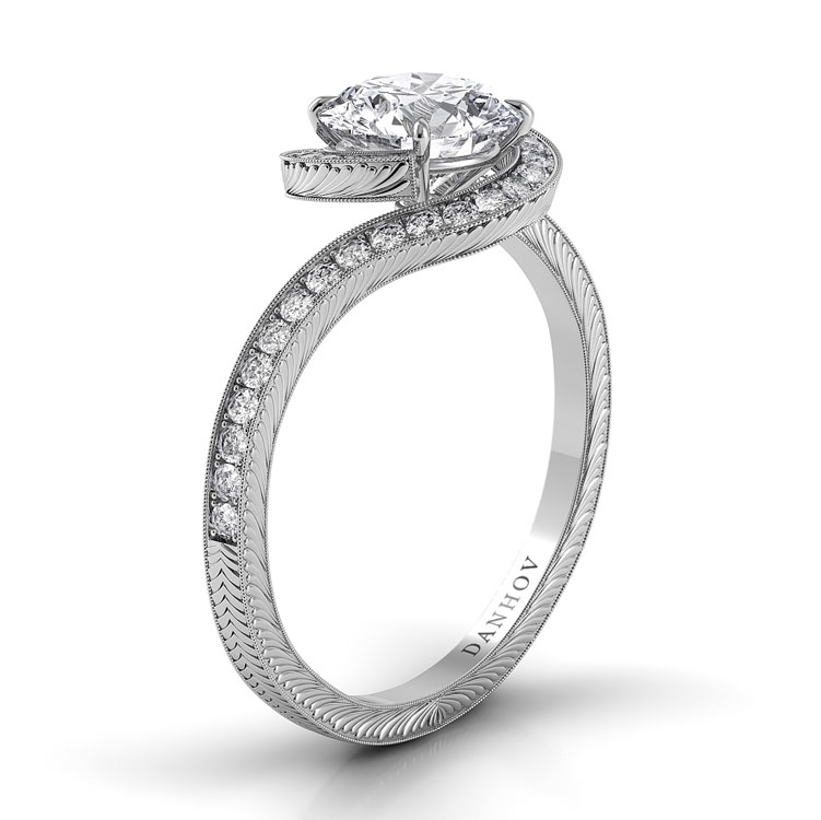 Abbraccio Swirl Engagement Ring — image 2 of 4