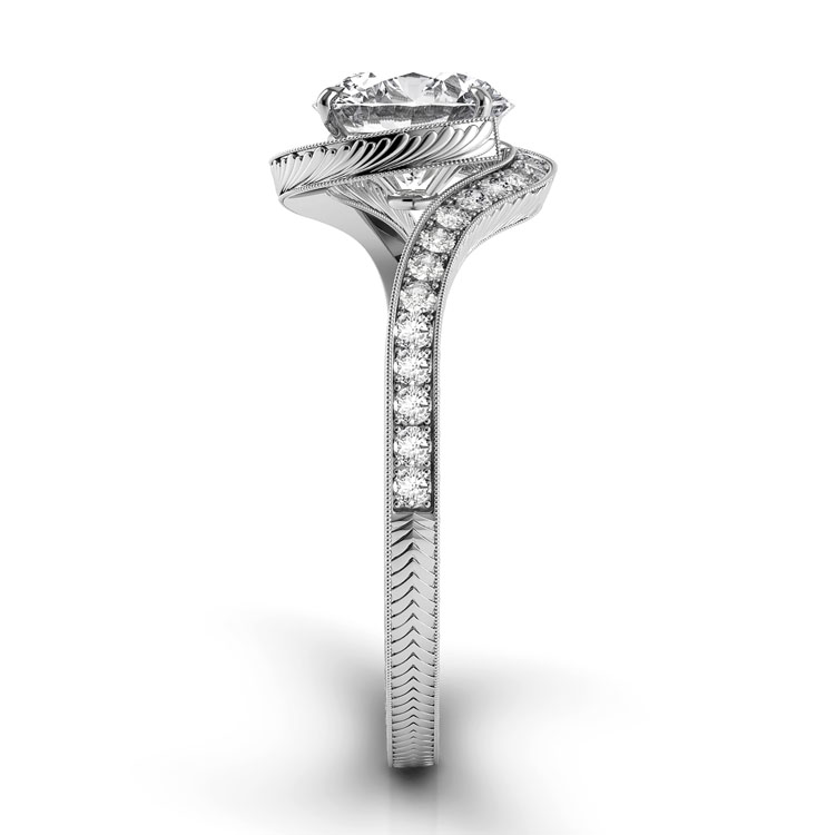 Abbraccio Swirl Engagement Ring — image 4 of 4