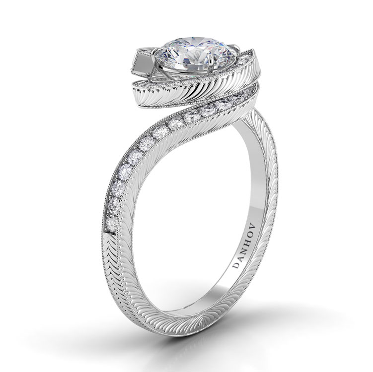 Abbraccio Vintage Engagement Ring — image 2 of 4