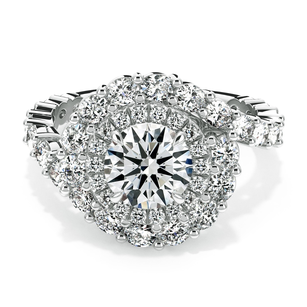 Grand Abbraccio Swirl Engagement Ring — image 1 of 9