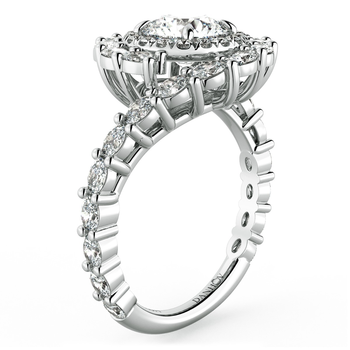 Grand Abbraccio Swirl Engagement Ring — image 2 of 9