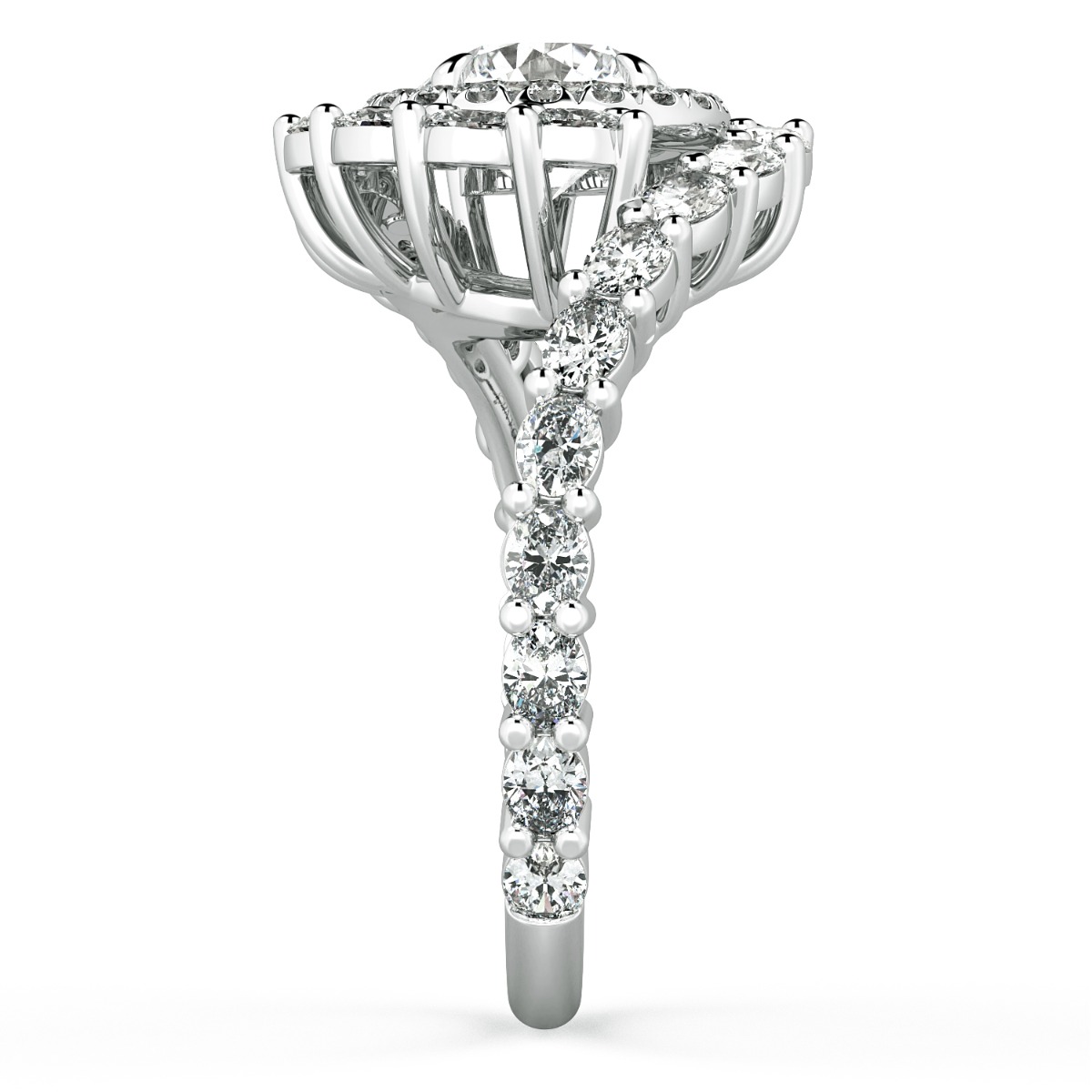 Grand Abbraccio Swirl Engagement Ring — image 4 of 9