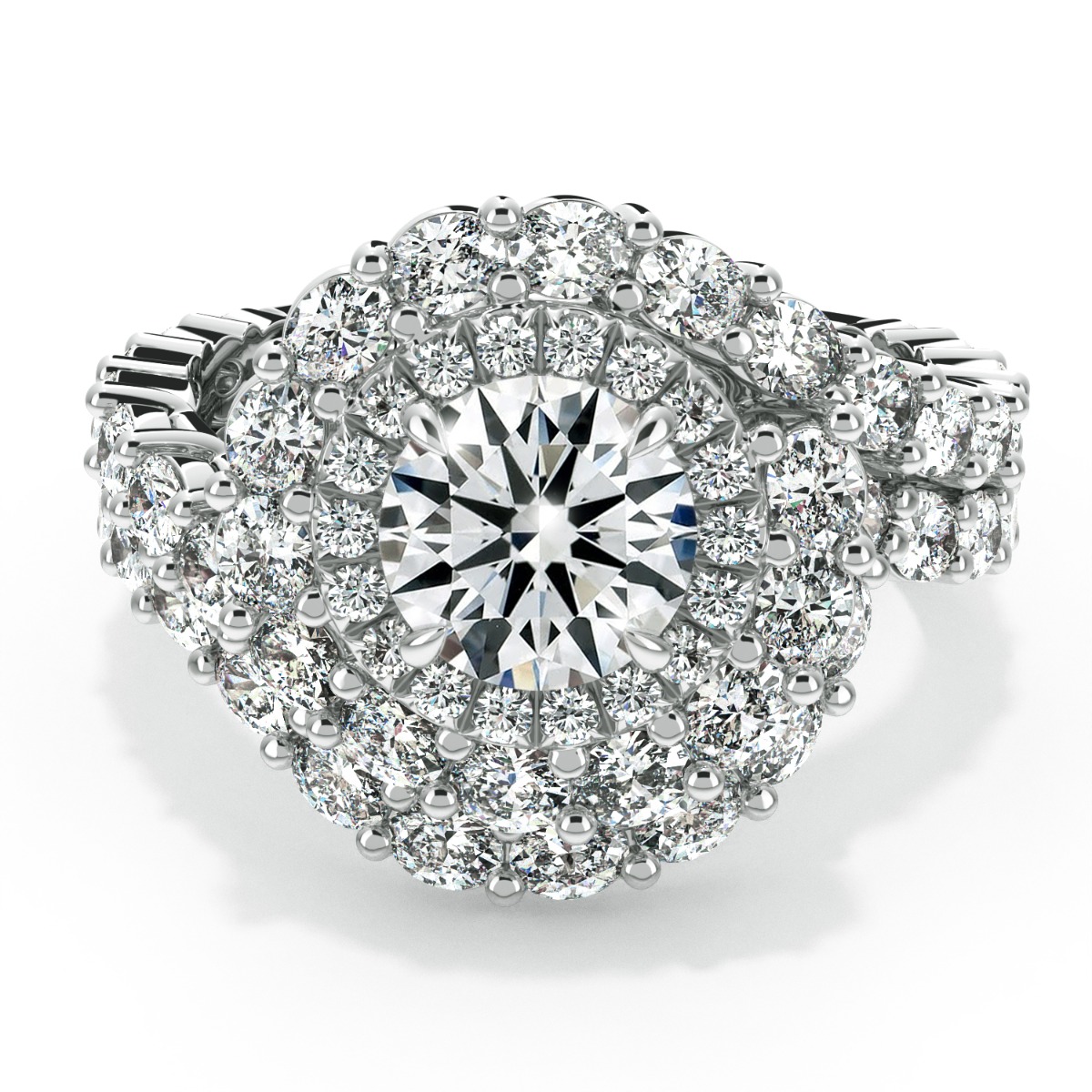 Grand Abbraccio Swirl Engagement Ring — image 5 of 9