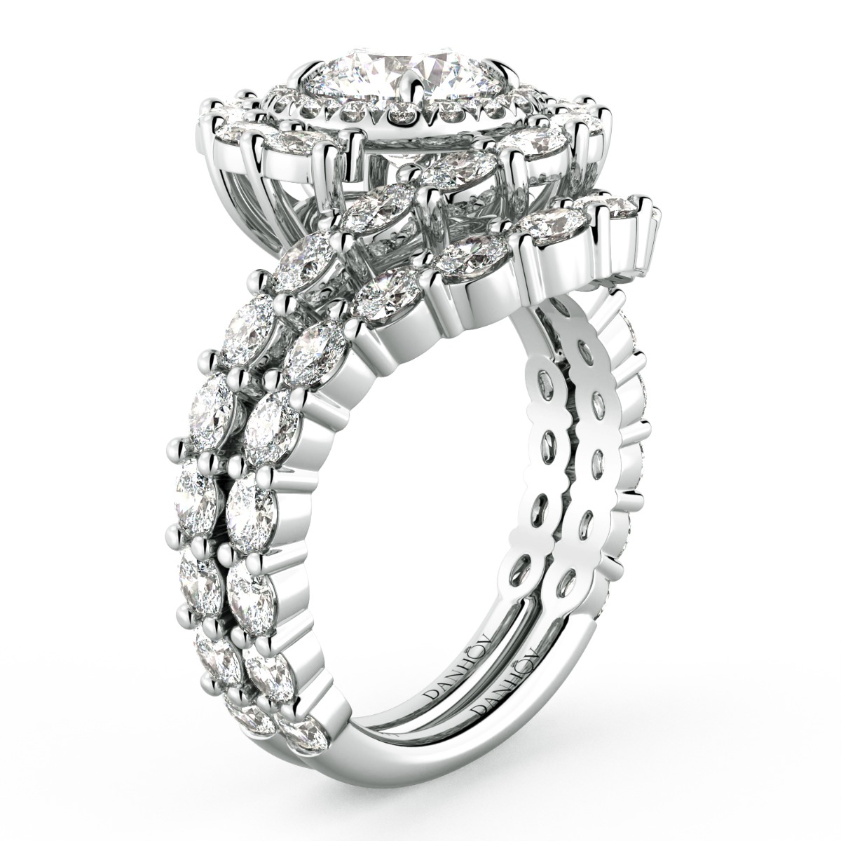 Grand Abbraccio Swirl Engagement Ring — image 6 of 9
