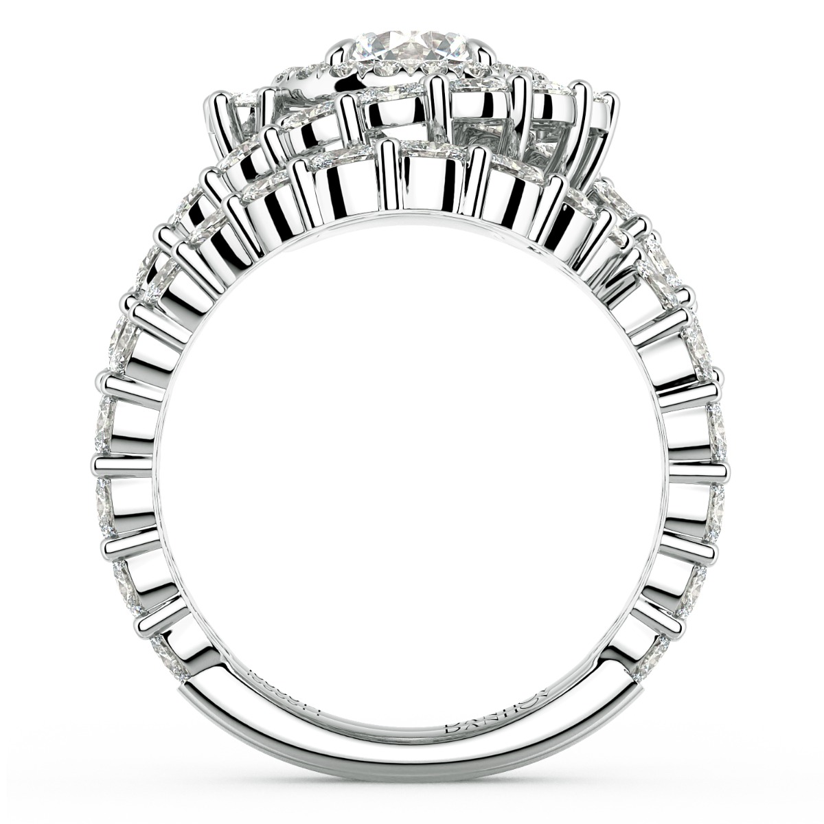Grand Abbraccio Swirl Engagement Ring — image 7 of 9