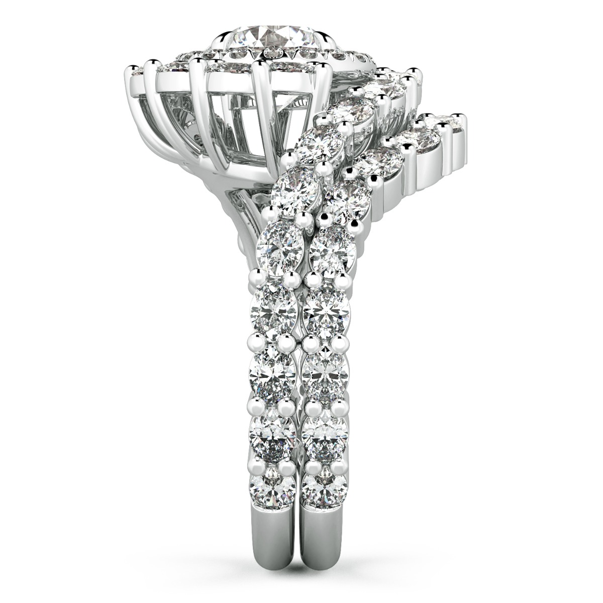 Grand Abbraccio Swirl Engagement Ring — image 8 of 9