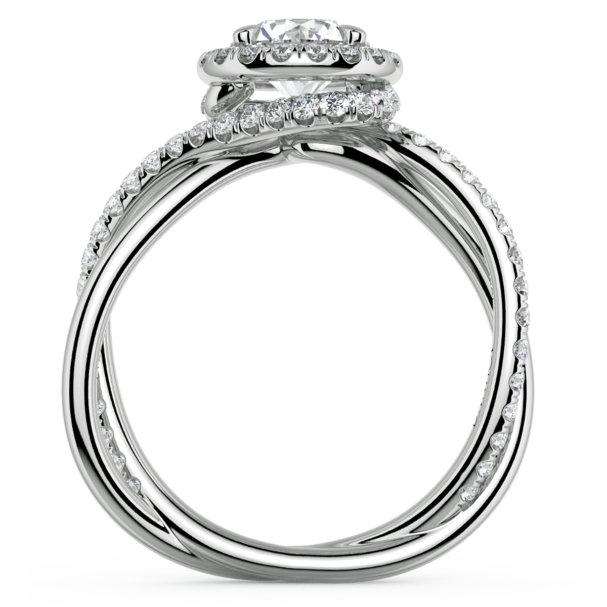 Unique Abbraccio Diamond Engagement Ring — image 2 of 5