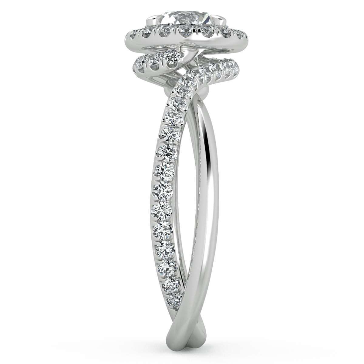 Unique Abbraccio Diamond Engagement Ring — image 3 of 5