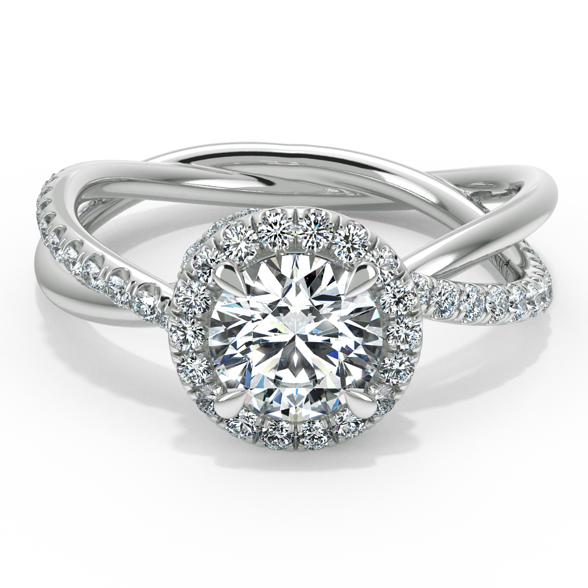 Unique Abbraccio Diamond Engagement Ring — image 5 of 5