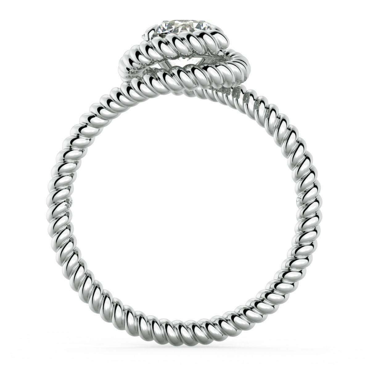 Abbraccio Braided Swirl Engagement Ring — image 3 of 9