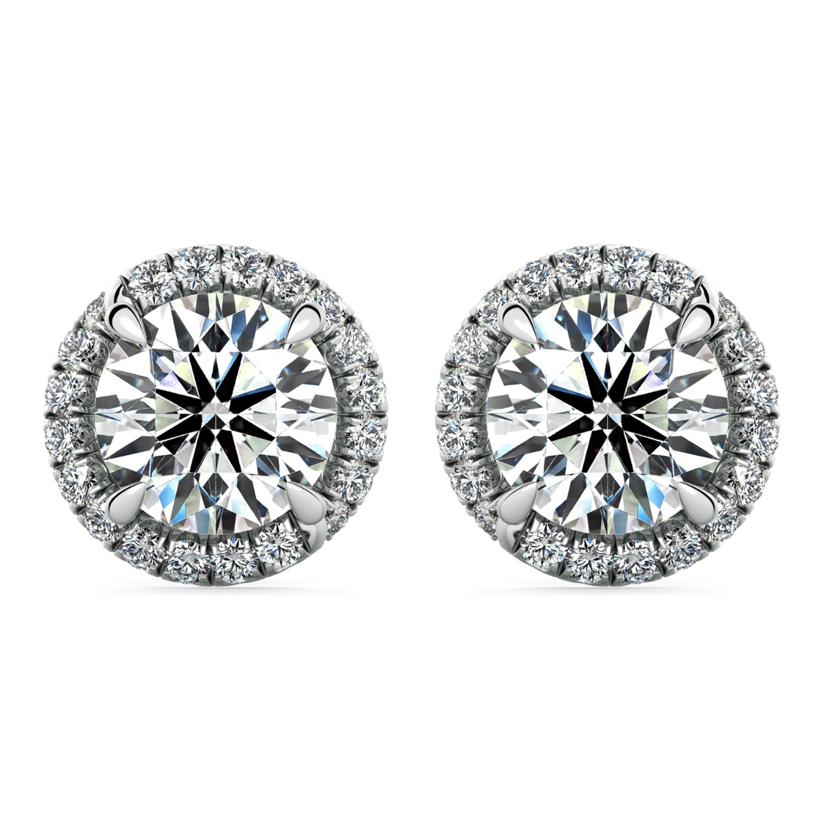Abbraccio Swirl Round Diamond Earrings — image 1 of 1