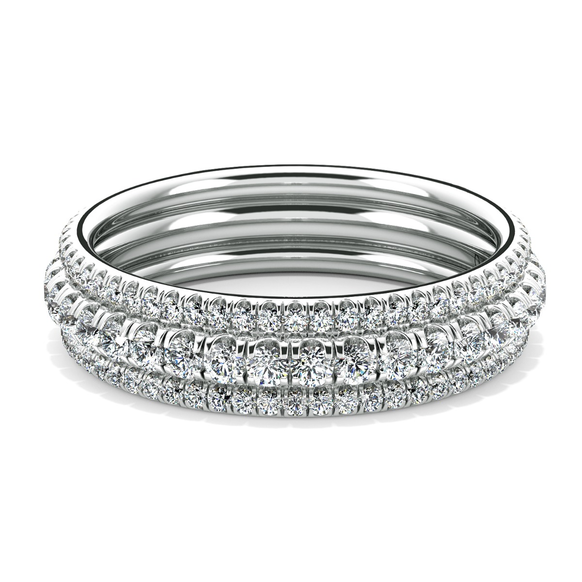 Couture Three Shank Diamond Wedding Band — image 1 of 1
