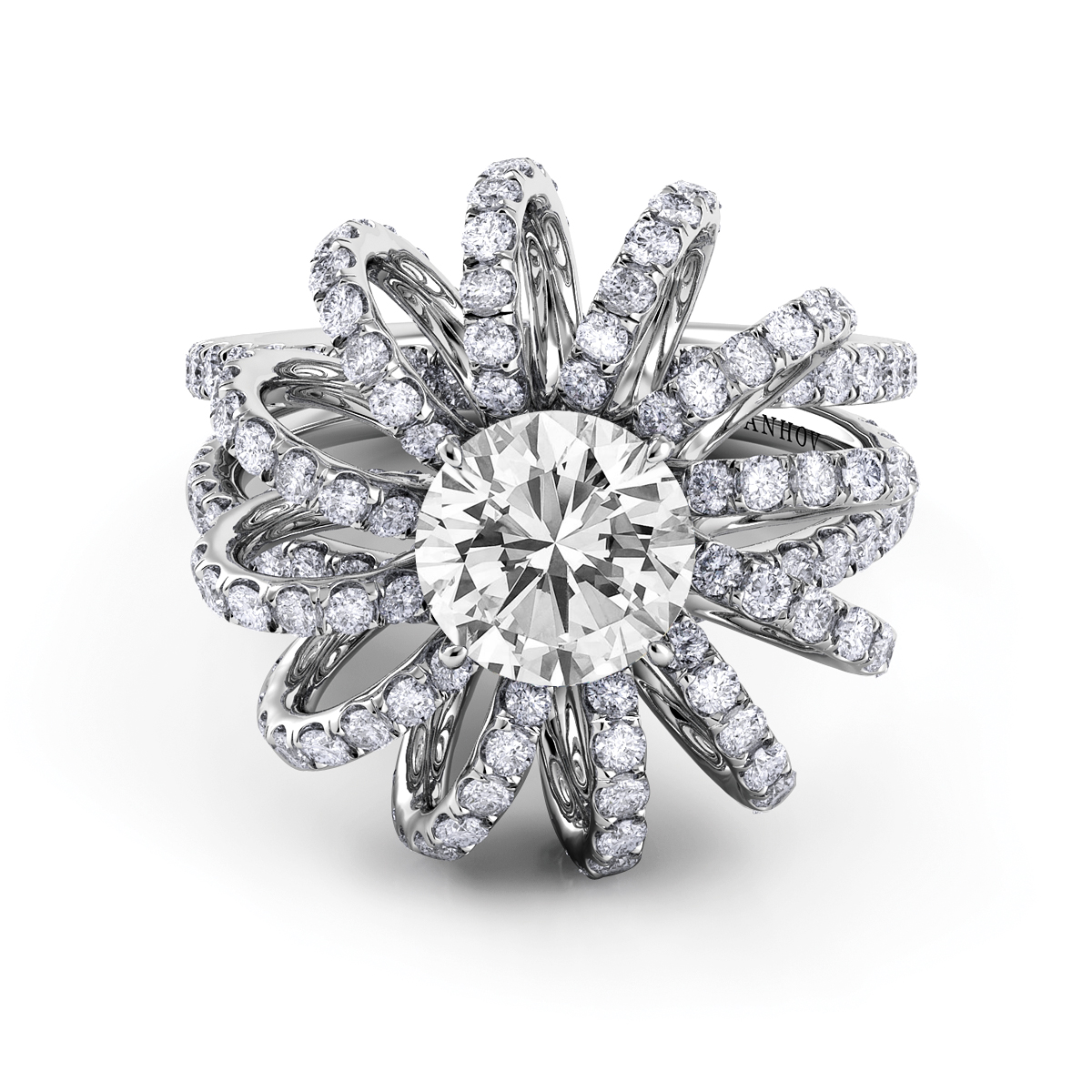 Couture Platinum Vintage Inspired Engagement Ring