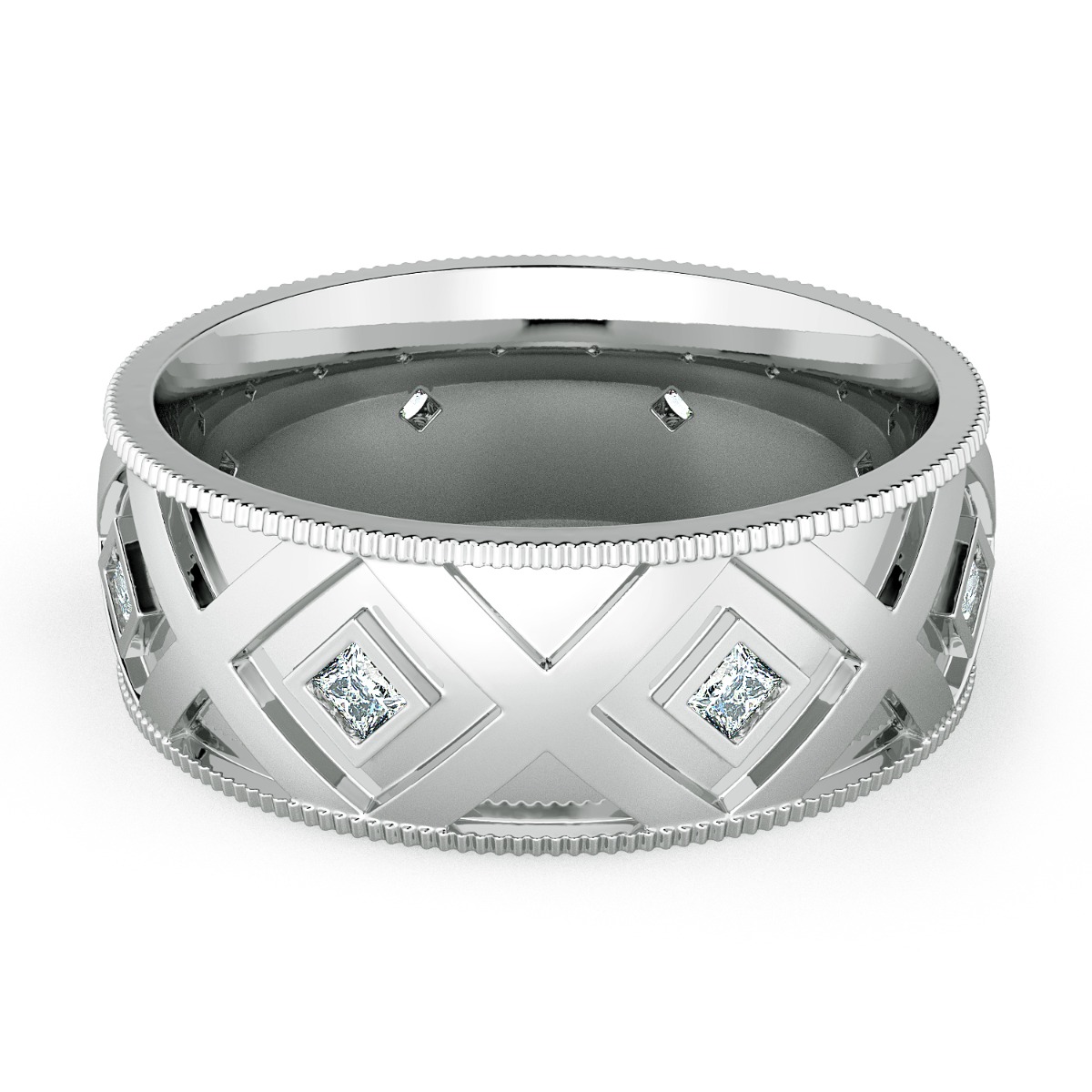 Classico Flat Diamond Wedding Band for Men — image 1 of 1