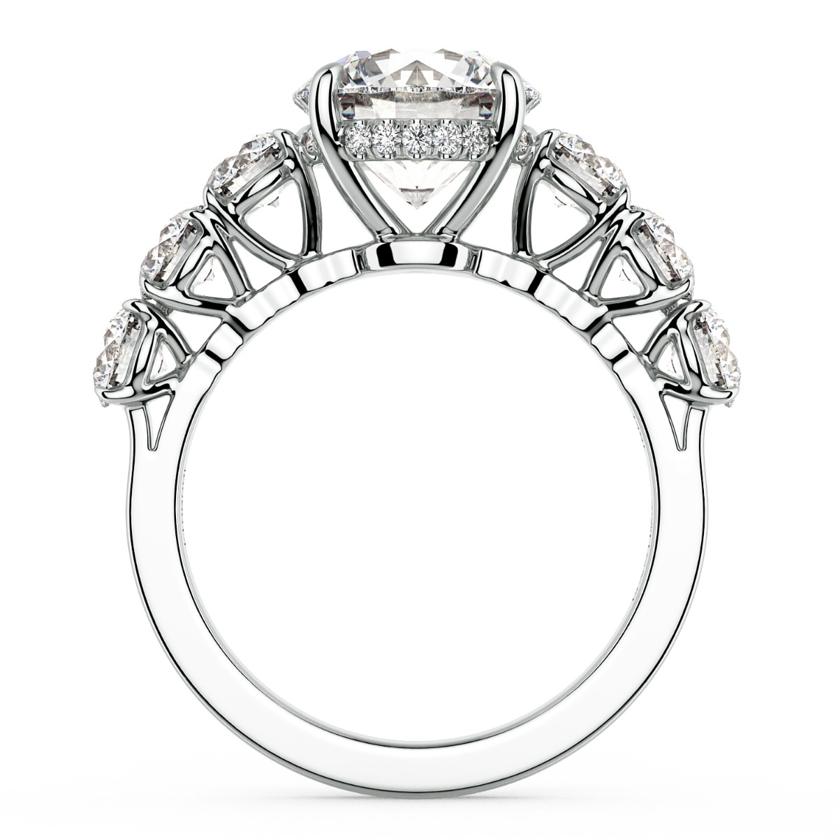 Classico Six Diamond Engagement Ring — image 3 of 5