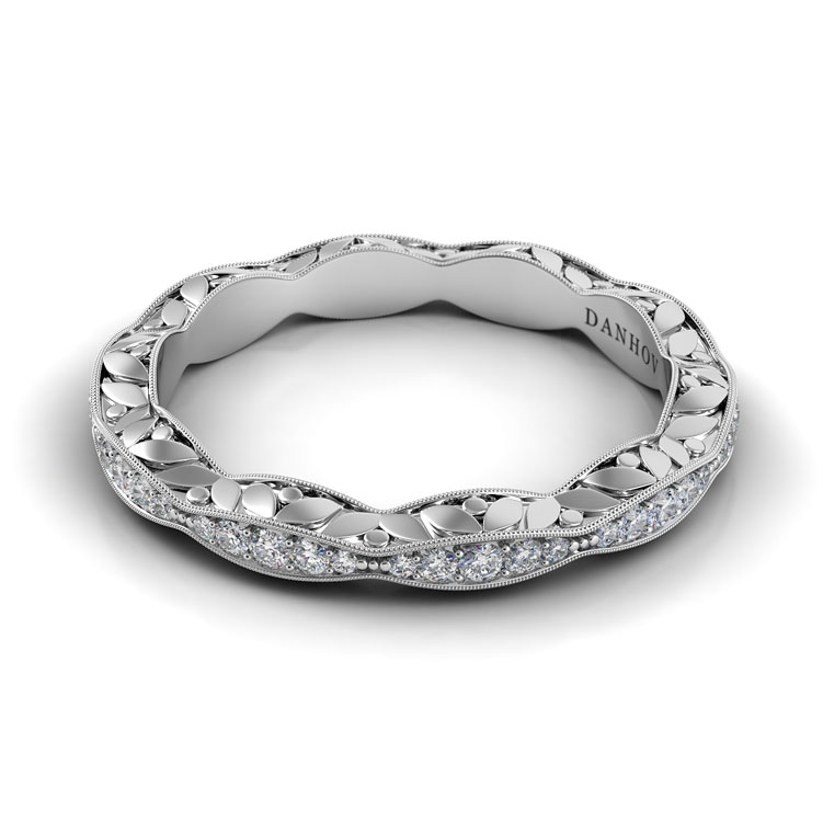 Petalo Curved Diamond Wedding Ring — image 1 of 4