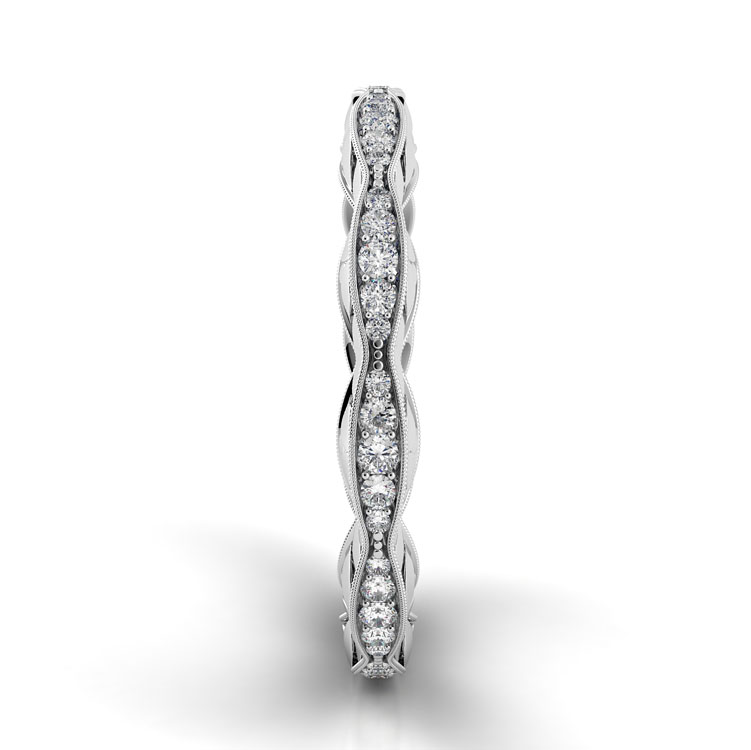Petalo Curved Diamond Wedding Ring — image 4 of 4