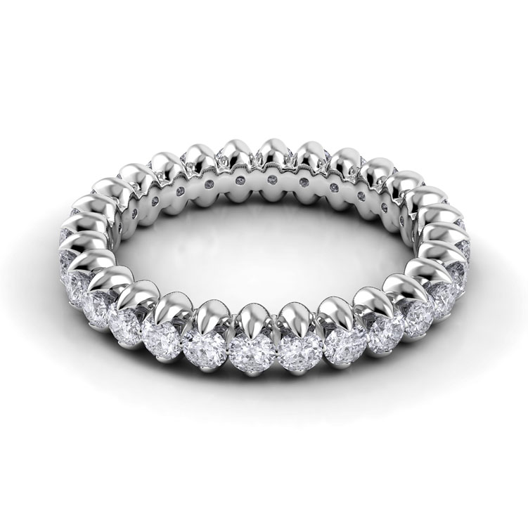 Petalo Twisted Shank Diamond Wedding Band