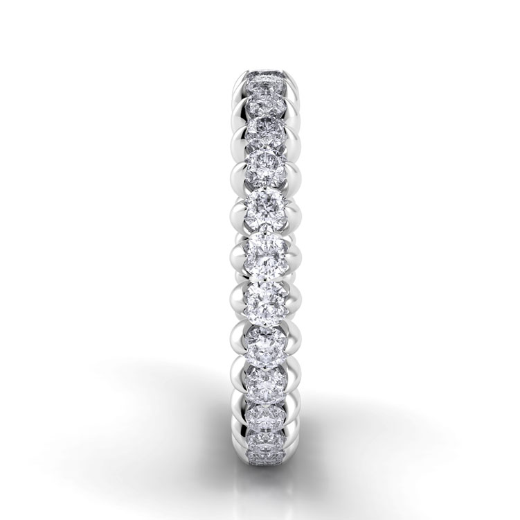 Petalo Twisted Shank Diamond Wedding Band — image 4 of 4