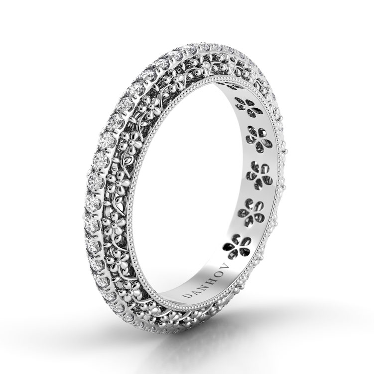 Petalo Floral Diamond Wedding Band — image 2 of 4