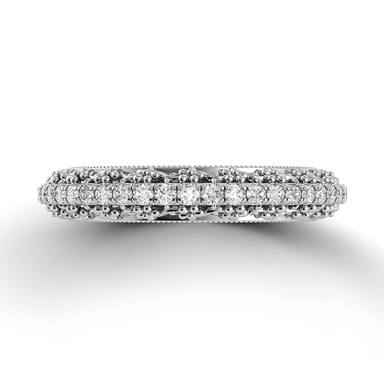 Petalo Floral Diamond Wedding Band — image 3 of 4