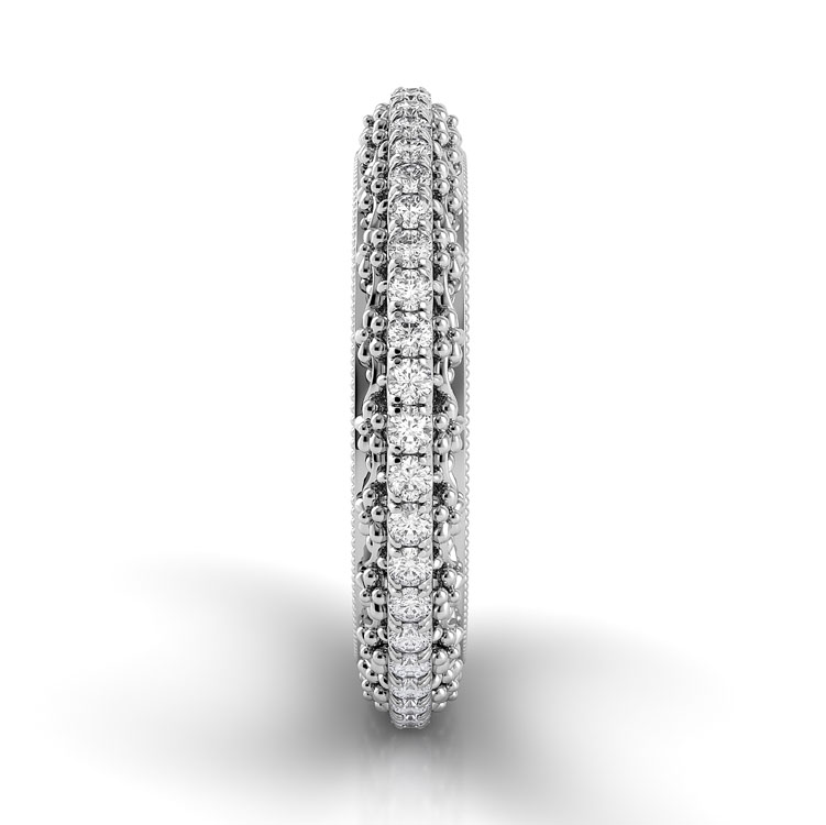 Petalo Floral Diamond Wedding Band — image 4 of 4