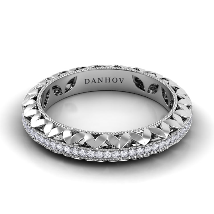Petalo Floral Diamond Wedding Band — image 1 of 4