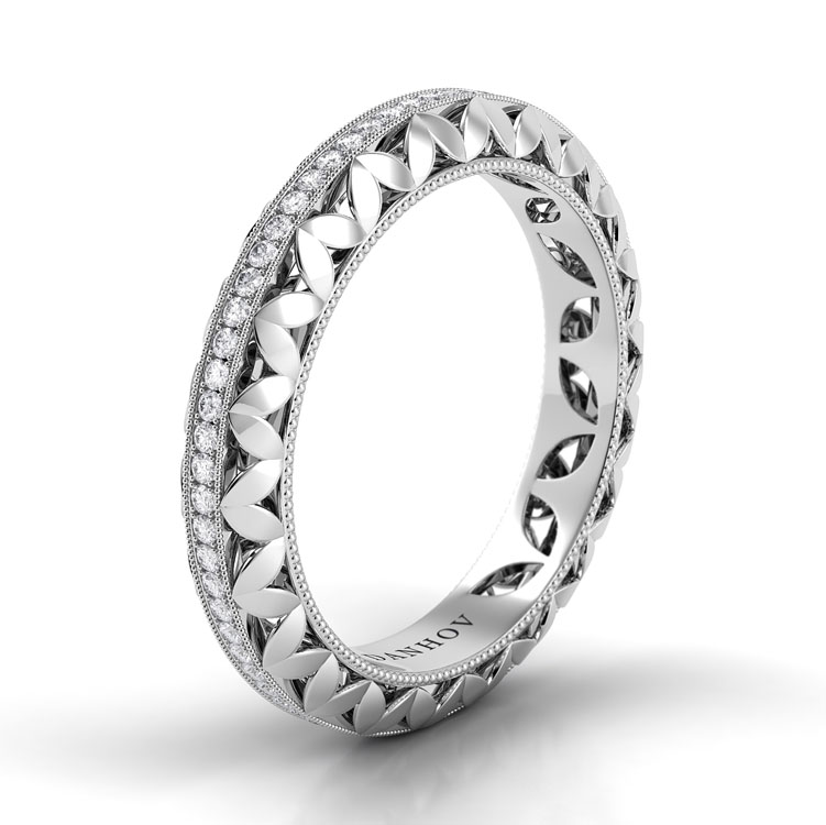 Petalo Floral Diamond Wedding Band — image 2 of 4