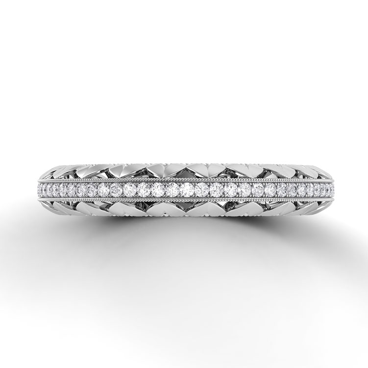 Petalo Floral Diamond Wedding Band — image 3 of 4