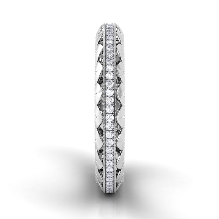 Petalo Floral Diamond Wedding Band — image 4 of 4