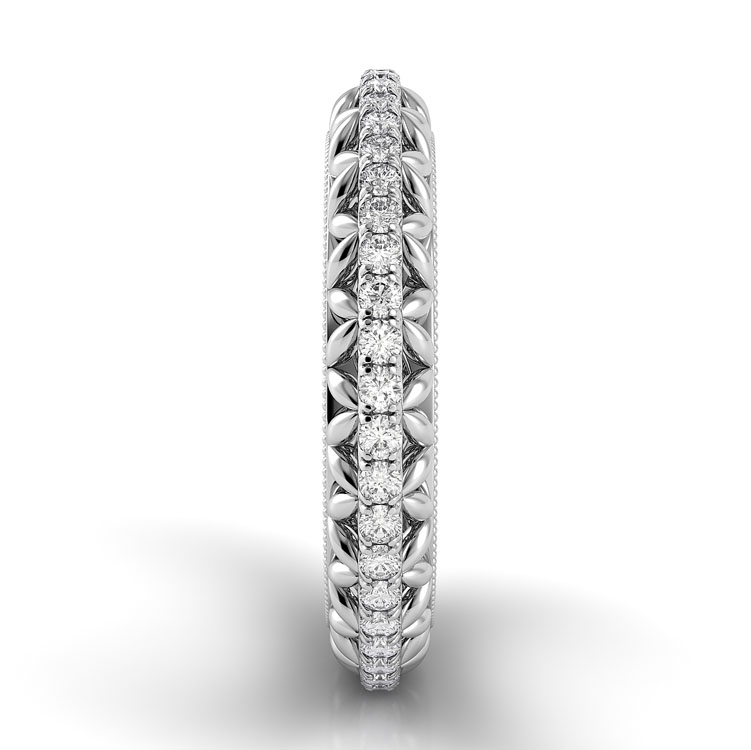 Petalo Single Shank Floral Wedding Ring — image 4 of 4