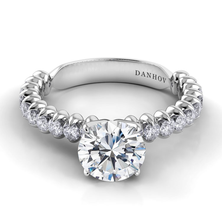 Petalo Twisted Shank Diamond Engagement Ring — image 1 of 1