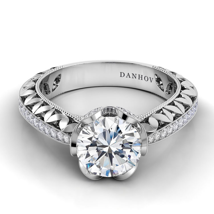 Petalo Floral Diamond Engagement Ring — image 1 of 1