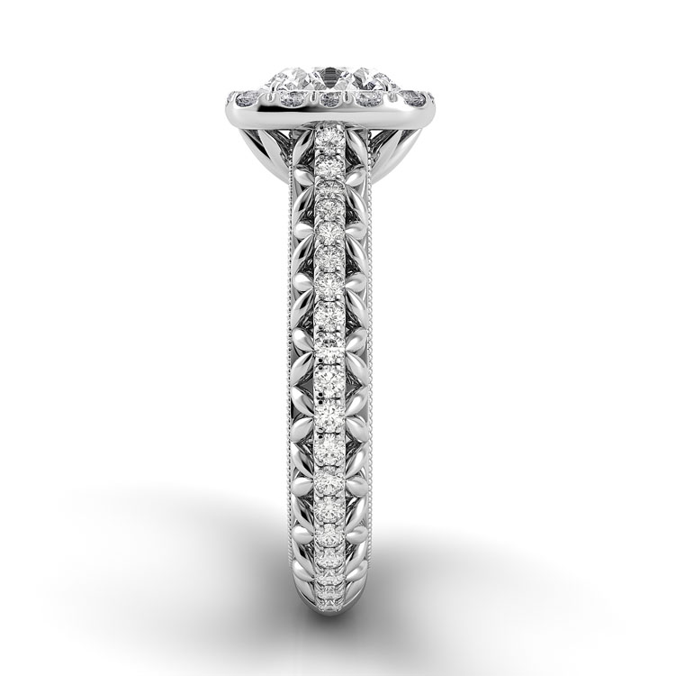 Petalo Single Shank Floral Engagement Ring — image 4 of 4