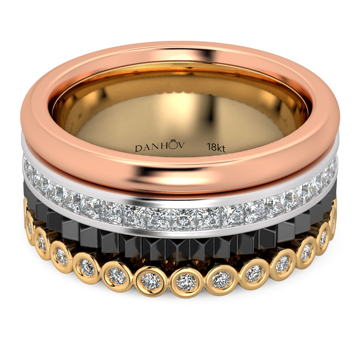 Fashion Band Four colors in one band in 14KT — image 1 of 1