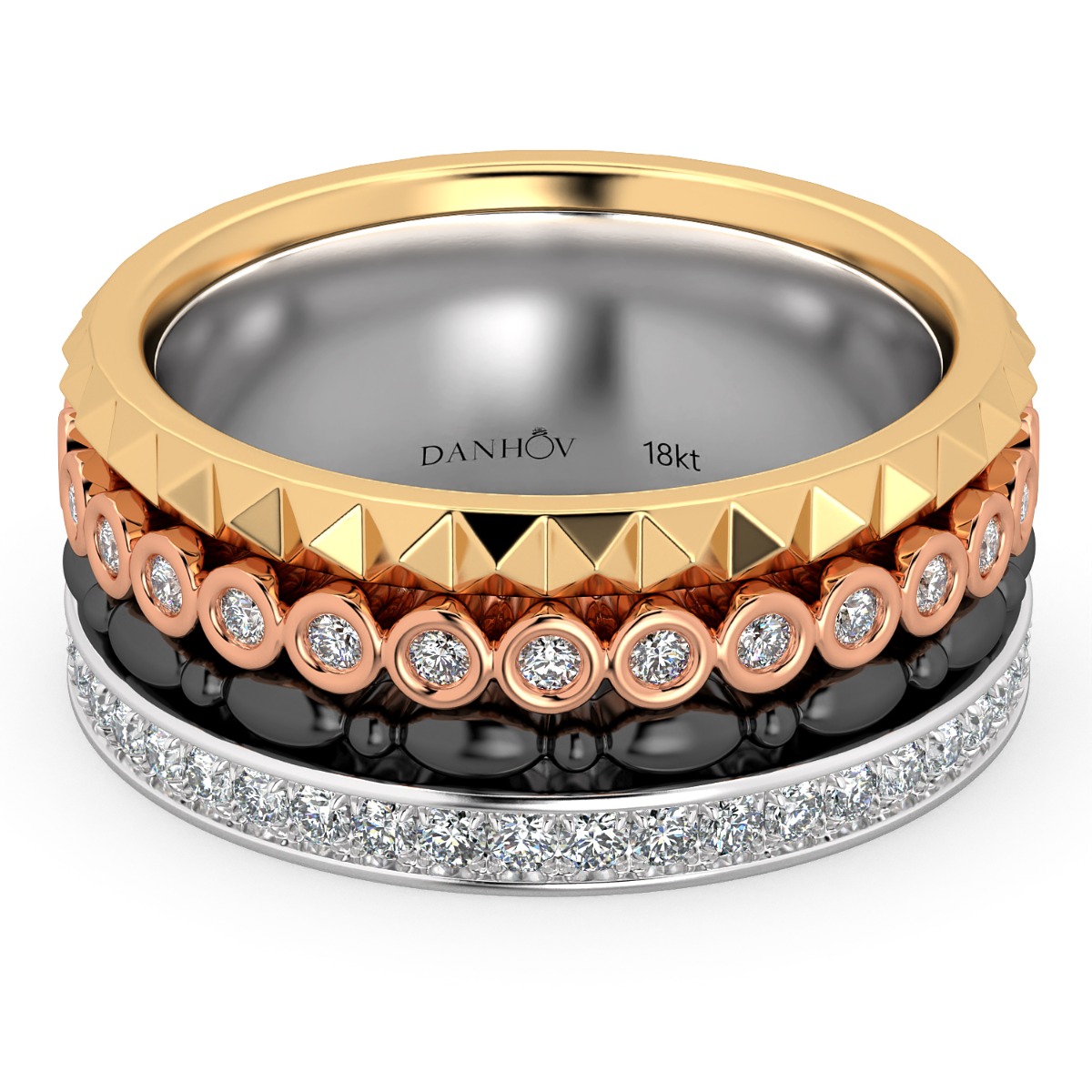 Fashion Band Four colors in one band in 14KT — image 1 of 1