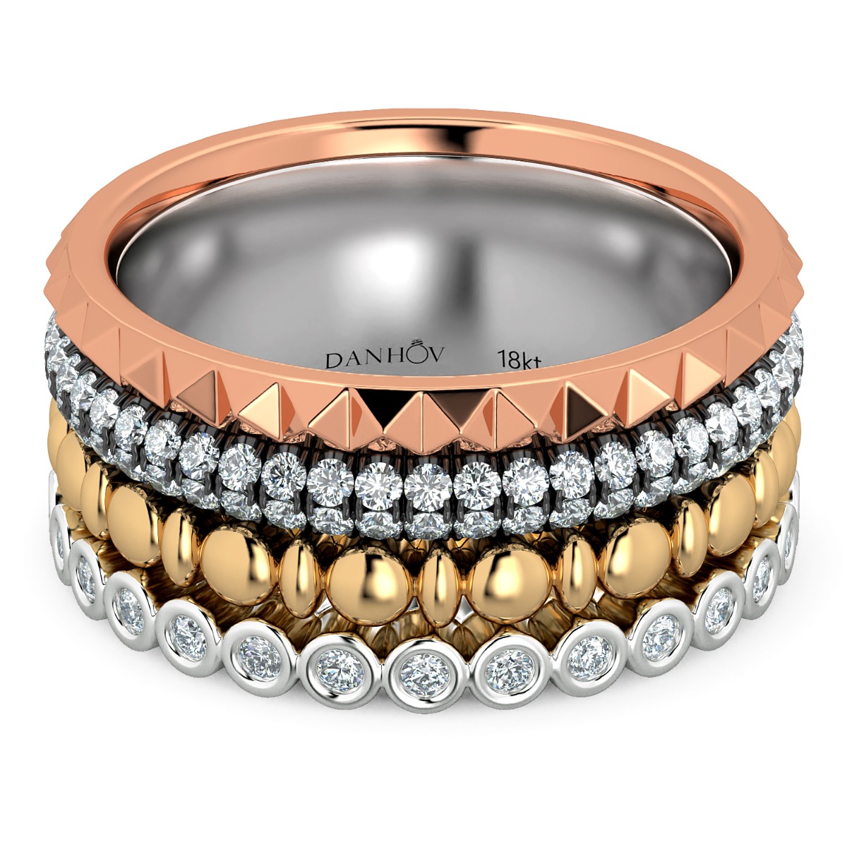 Fashion Band Four colors in one band in 14KT — image 1 of 1
