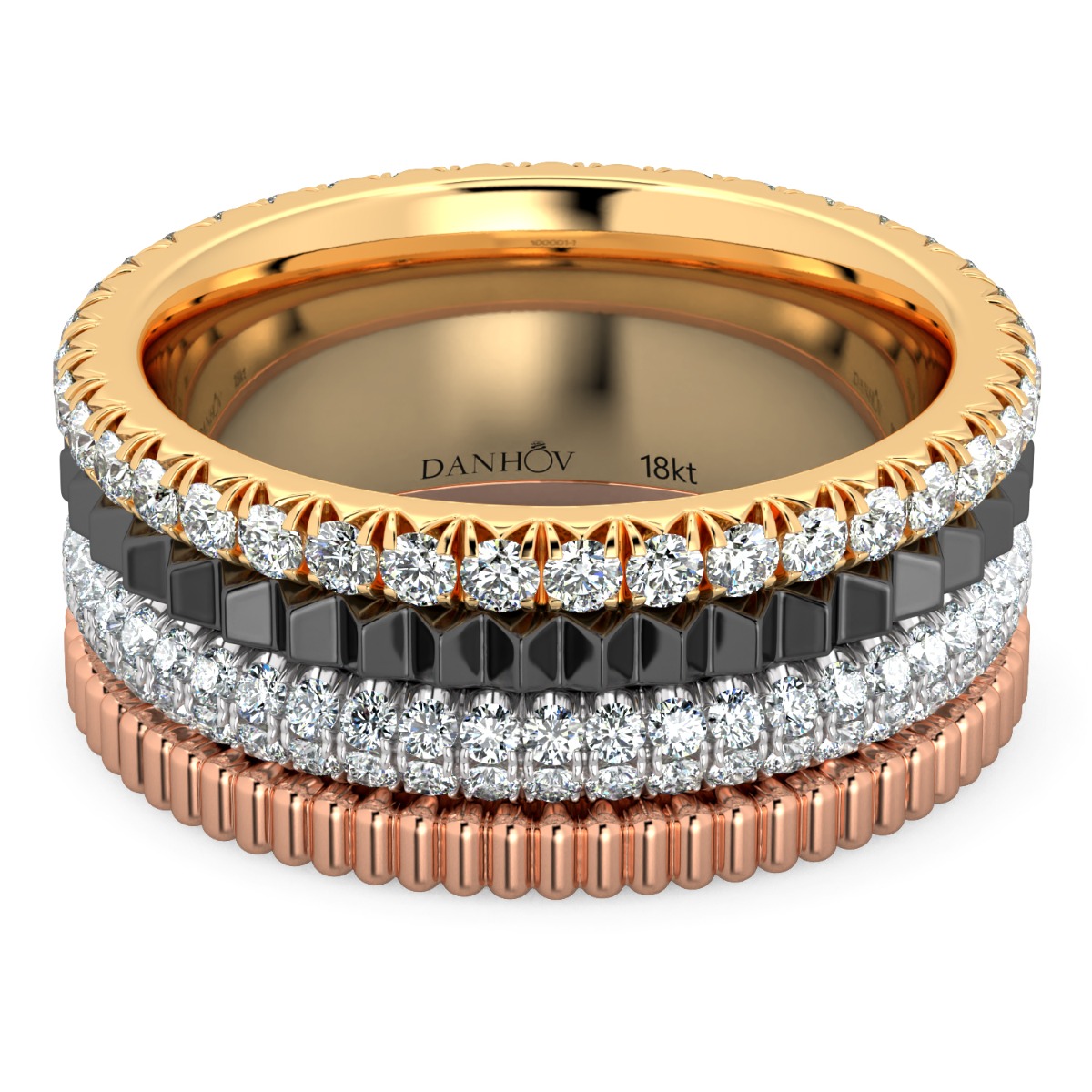 Fashion Band Four colors in one band in 14KT — image 1 of 1