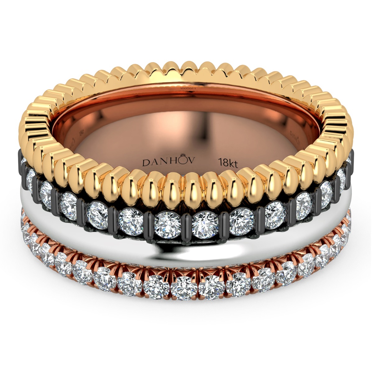 Fashion Band Four colors in one band in 14KT — image 1 of 1