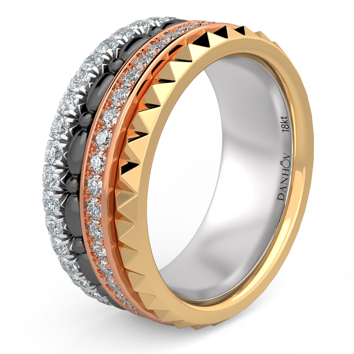 Fashion Band Four colors in one band in 14KT — image 2 of 5