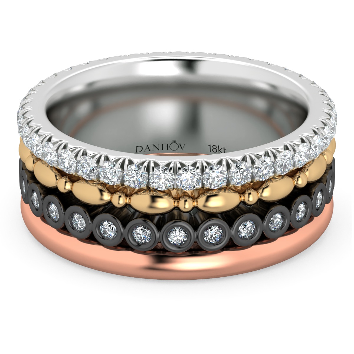 Fashion Band Four colors in one band in 14KT — image 1 of 1