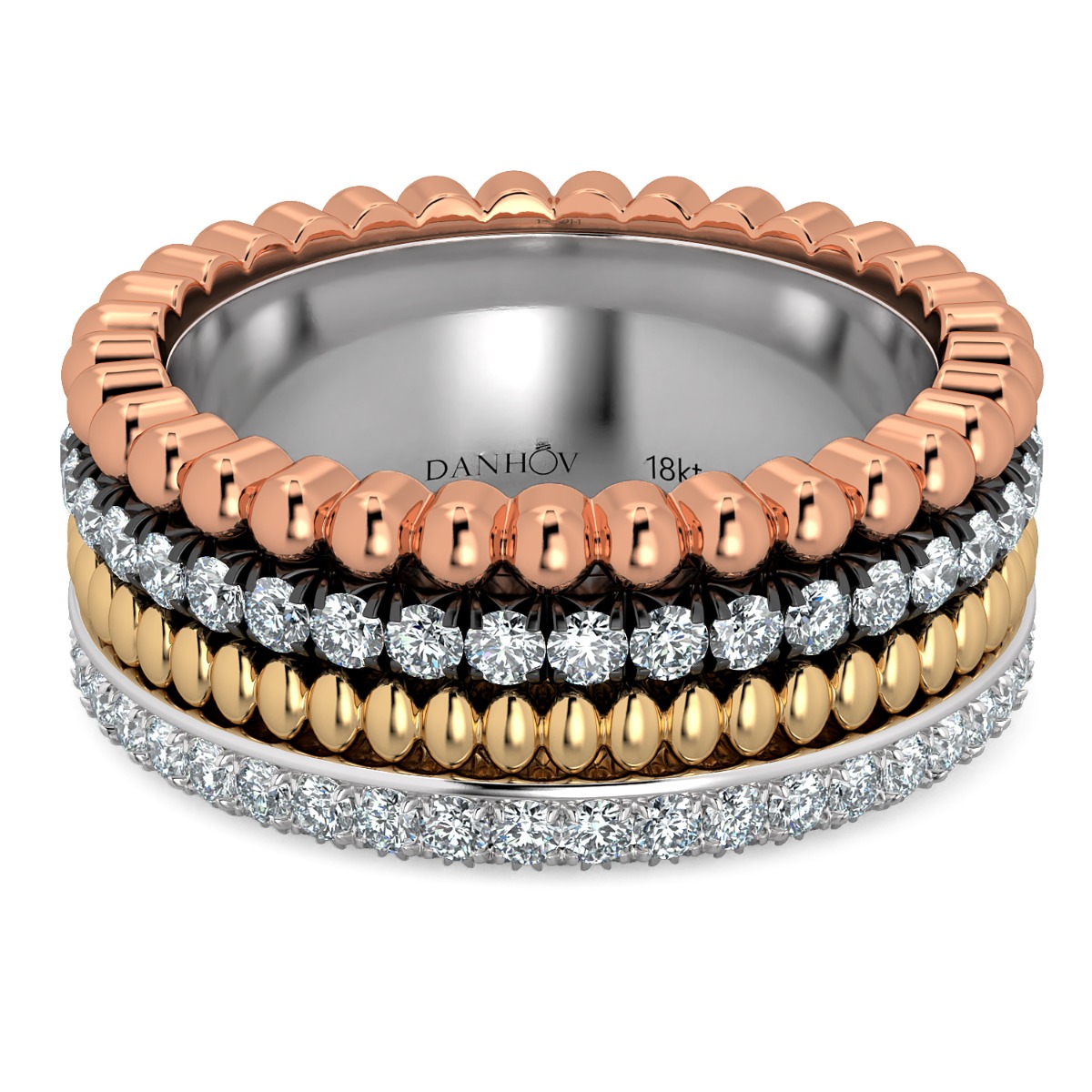 Fashion Band Four colors in one band in 14KT — image 1 of 1