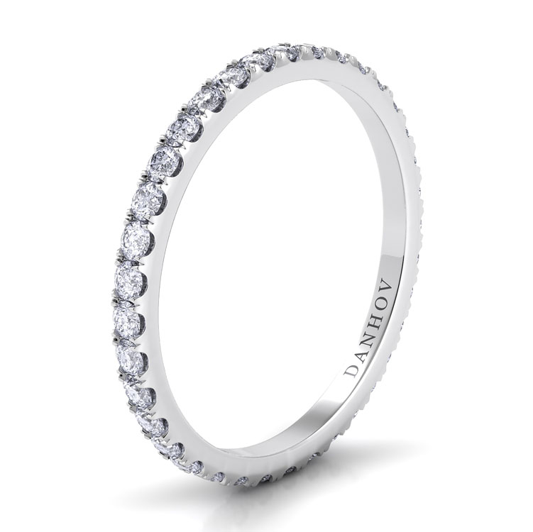 Per Lei Handmade Flat Diamond Wedding Band for Women — image 2 of 4
