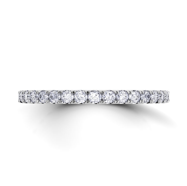 Per Lei Handmade Flat Diamond Wedding Band for Women — image 3 of 4