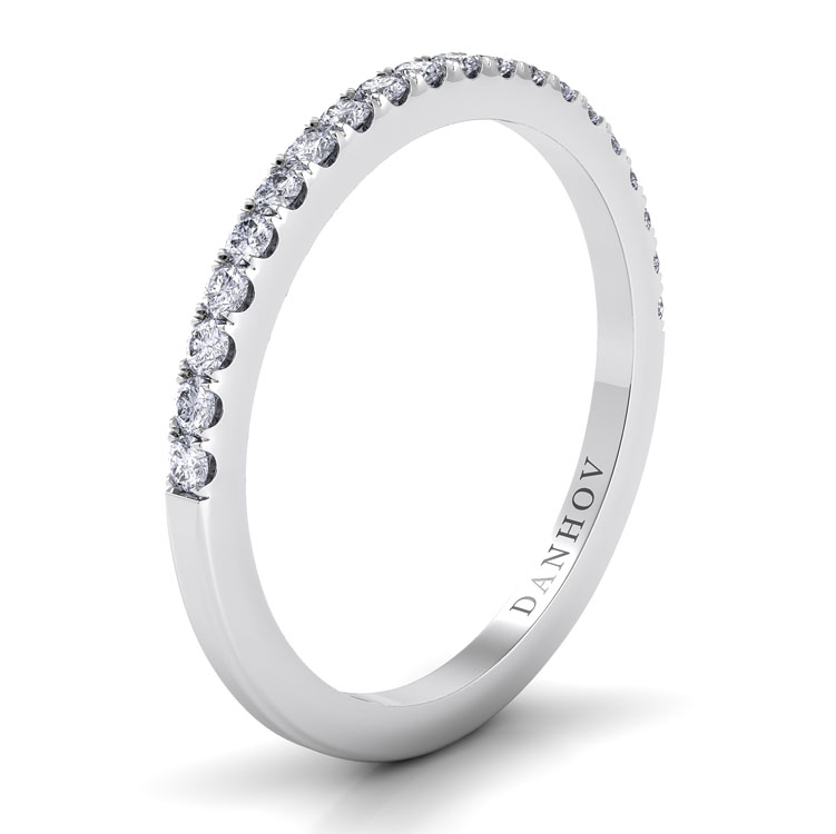 Per Lei Flat Diamond Wedding Band for Her — image 2 of 4